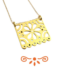 Papel Picado Gold Necklace