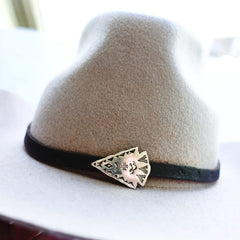 Leather & Sterling Silver Hat Band