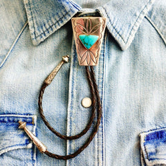 Navajo Guild Turquoise Bolo Tie