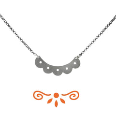 Papel Picado Silver Necklace