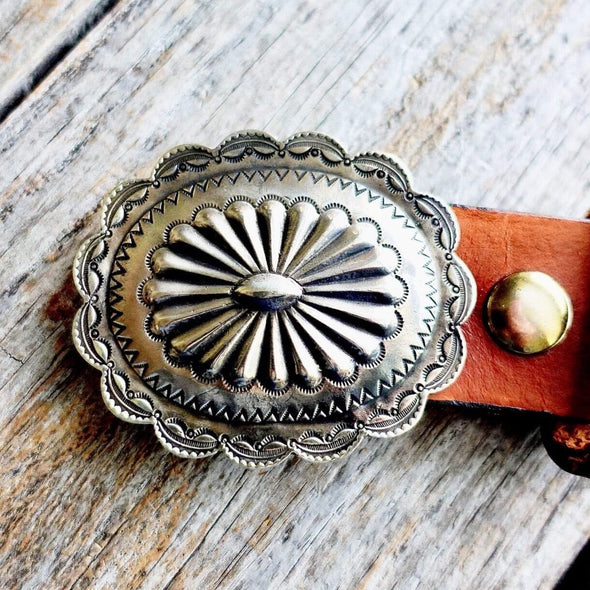 Sterling Silver Concha Belt Buckle