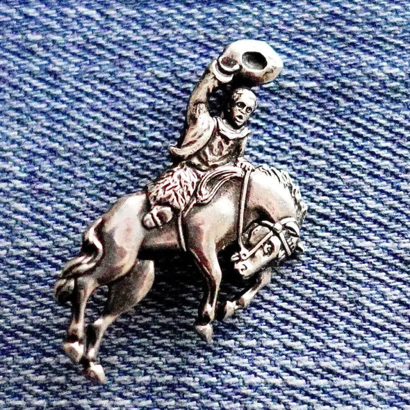 Vintage Cowboy Rodeo Pin Bell Trading Post