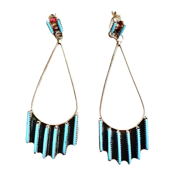 Zuni Turquoise Dangle Earrings