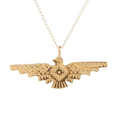 Gold Thunderbird Necklace