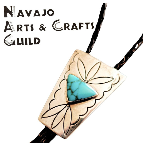 Navajo Guild Turquoise Bolo Tie