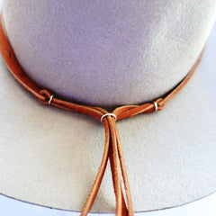 Leather & Sterling Silver Hat Band