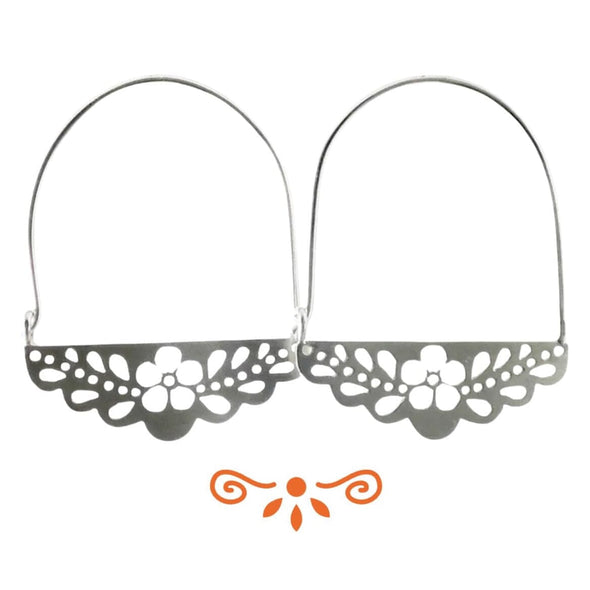 Papel Picado Hoop Earrings