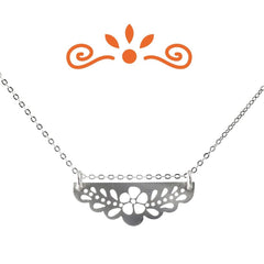 Papel Picado Silver Necklace