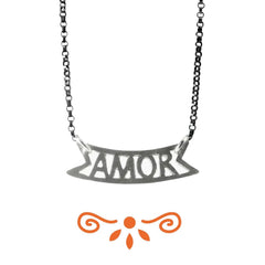 Papel Picado Silver Necklace