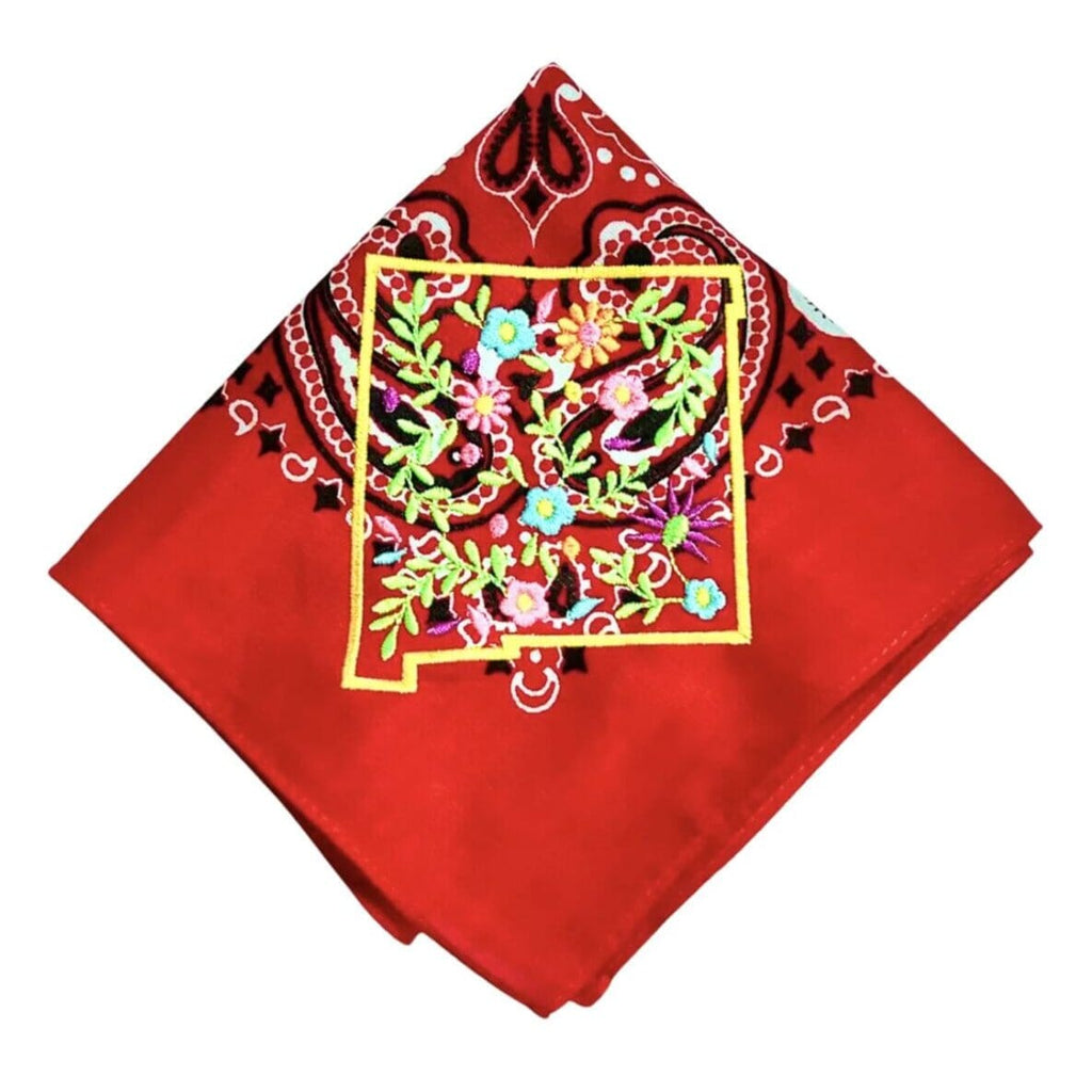 New Mexico State Shape Floral Bandana