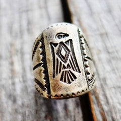 Ingot Thunderbird Ring by Buffalo Silversmith