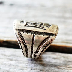 Ingot Thunderbird Ring by Buffalo Silversmith