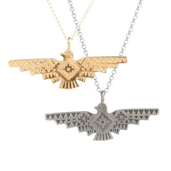 Thunderbird Rising Necklaces in Gold & Silver