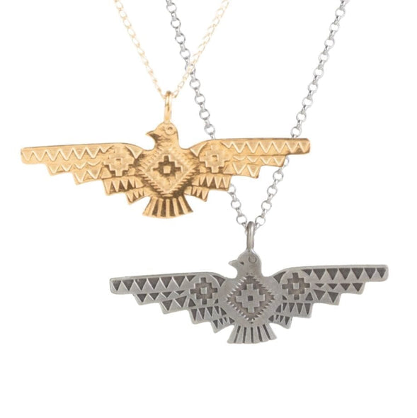 Thunderbird Rising Necklaces in Gold & Silver